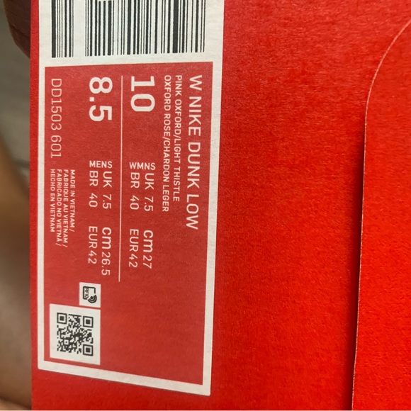 Nike Dunk Low pink Oxford. - Picture 11 of 11